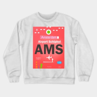 AMS Amsterdam Airport Schiphol Crewneck Sweatshirt